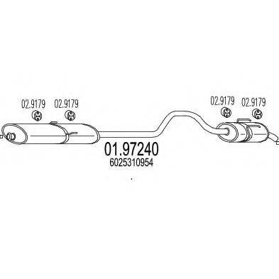 MTS 0197240 Глушник вихлопних газів кінцевий