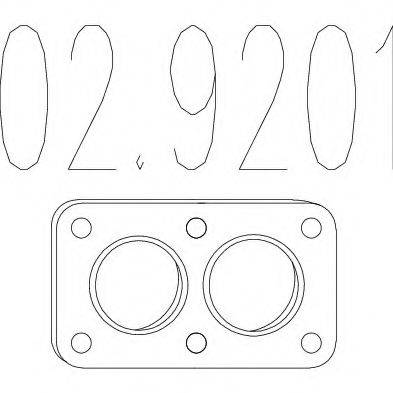 MTS 029201 Прокладка, труба вихлопного газу