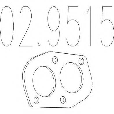MTS 029515 Прокладка, труба вихлопного газу