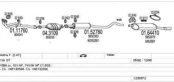 MTS C250672008250 Система випуску ОГ