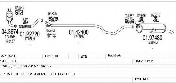 MTS C260196006095 Система випуску ОГ