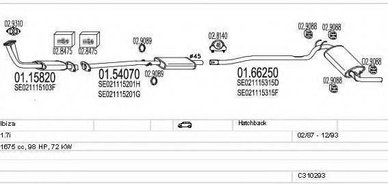 MTS C310293008854 Система випуску ОГ