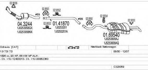 MTS C320059004837 Система випуску ОГ