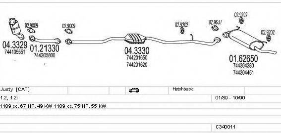 MTS C340011004865 Система випуску ОГ