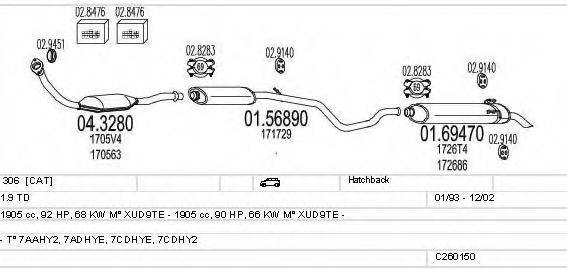 MTS C260150017783 Система випуску ОГ