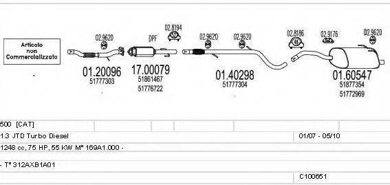 MTS C100651014023 Система випуску ОГ