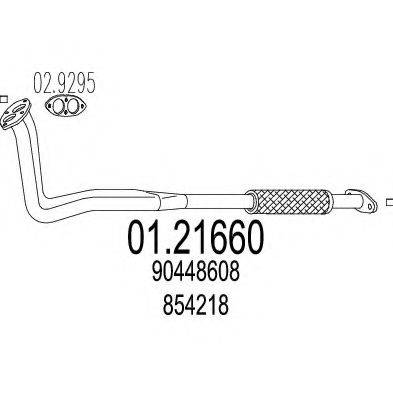 MTS 0121660 Труба вихлопного газу