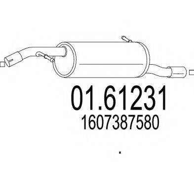 MTS 0161231 Глушник вихлопних газів кінцевий