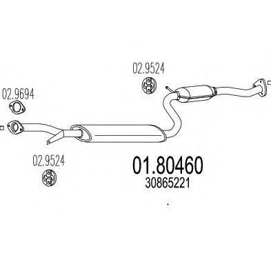 MTS 0180460 Середній глушник вихлопних газів