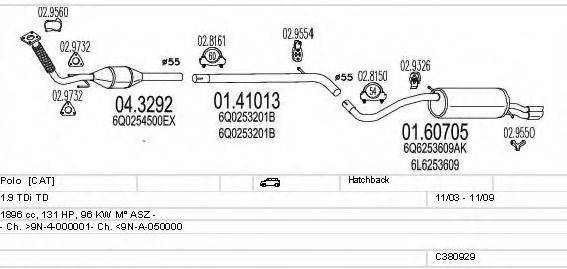 MTS C380929025109 Система випуску ОГ