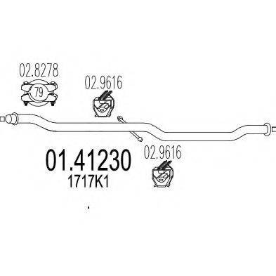MTS 0141230 Труба вихлопного газу