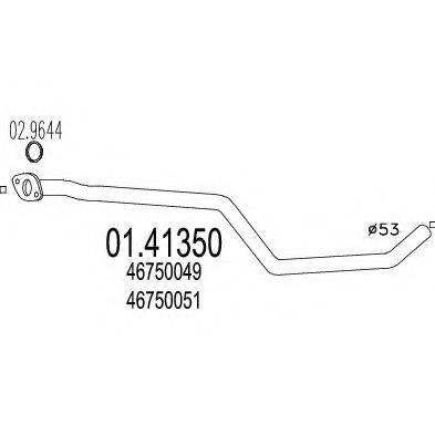 MTS 0141350 Труба вихлопного газу