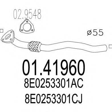 MTS 0141960 Труба вихлопного газу