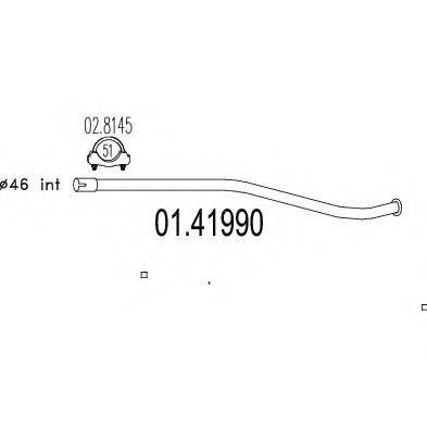MTS 0141990 Труба вихлопного газу