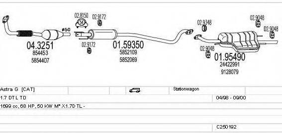 MTS C250192005313 Система випуску ОГ