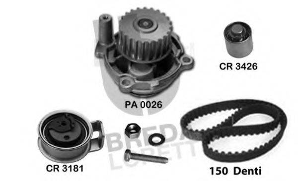 BREDA LORETT KPA0629A Водяний насос + комплект зубчастого ременя