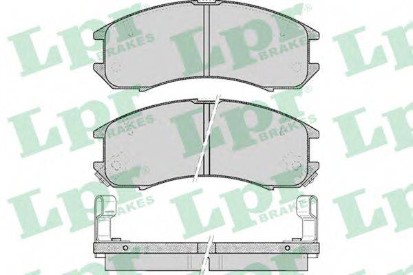 LPR 05P036 Комплект гальмівних колодок, дискове гальмо