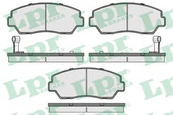 LPR 05P040 Комплект гальмівних колодок, дискове гальмо
