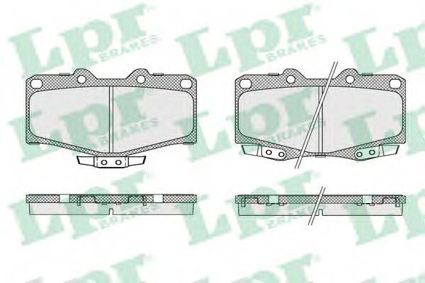 LPR 05P058 Комплект гальмівних колодок, дискове гальмо