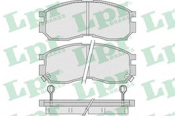 LPR 05P1012 Комплект гальмівних колодок, дискове гальмо