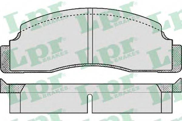 LPR 05P142 Комплект гальмівних колодок, дискове гальмо