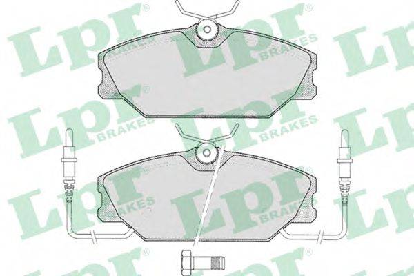 LPR 05P258 Комплект гальмівних колодок, дискове гальмо