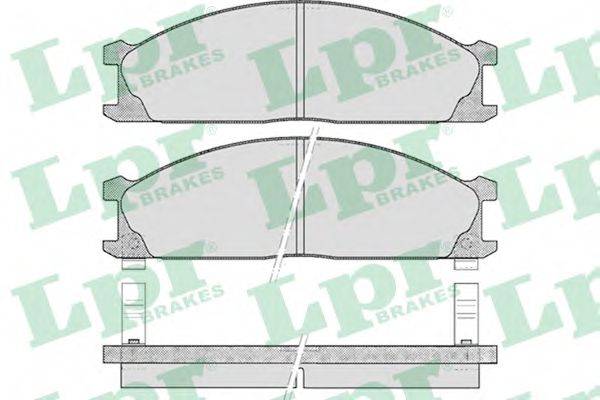 LPR 05P378 Комплект гальмівних колодок, дискове гальмо