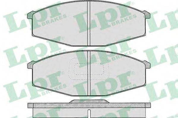 LPR 05P575 Комплект гальмівних колодок, дискове гальмо