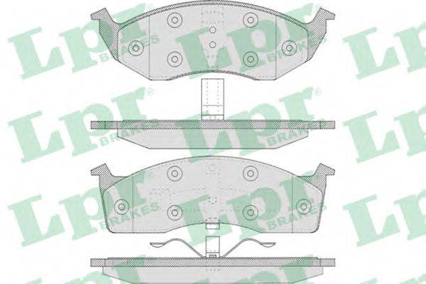 LPR 05P629 Комплект гальмівних колодок, дискове гальмо