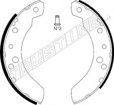 TRUSTING 040126 Комплект гальмівних колодок