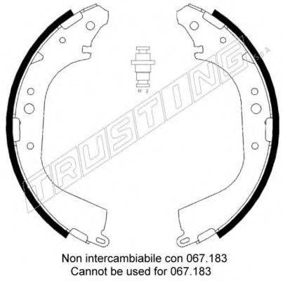 TRUSTING 067186 Комплект гальмівних колодок