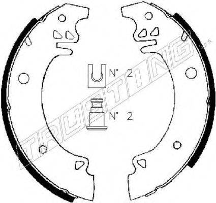 TRUSTING 079177 Комплект гальмівних колодок