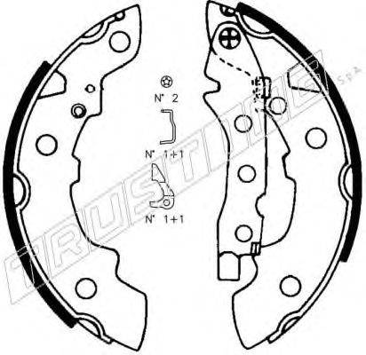 TRUSTING 088209K Комплект гальмівних колодок