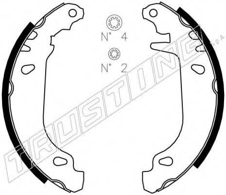 TRUSTING 088216 Комплект гальмівних колодок
