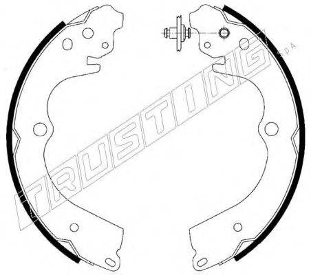 TRUSTING 110334 Комплект гальмівних колодок