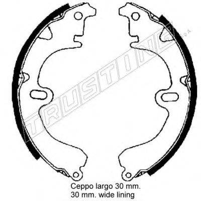 TRUSTING 115274 Комплект гальмівних колодок