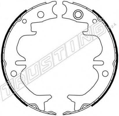 TRUSTING 115314 Комплект гальмівних колодок, стоянкова гальмівна система