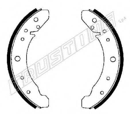 TRUSTING 124242 Комплект гальмівних колодок