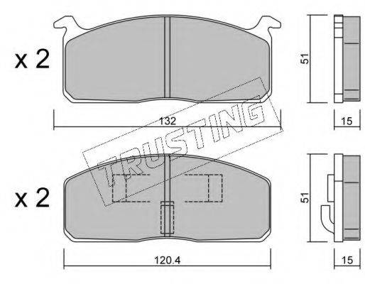 TRUSTING 4730 Комплект гальмівних колодок, дискове гальмо