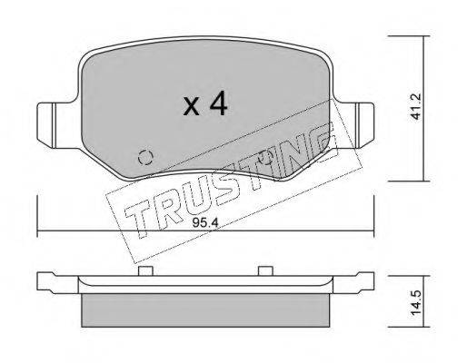 TRUSTING 5810 Комплект гальмівних колодок, дискове гальмо