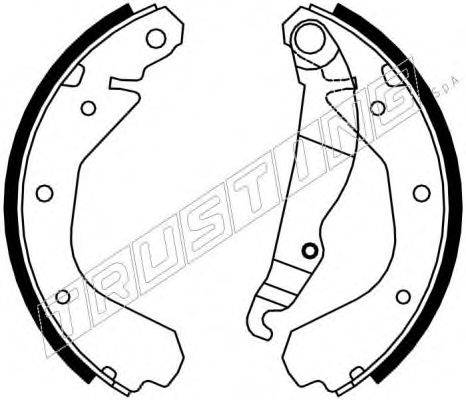TRUSTING 7038 Комплект гальмівних колодок