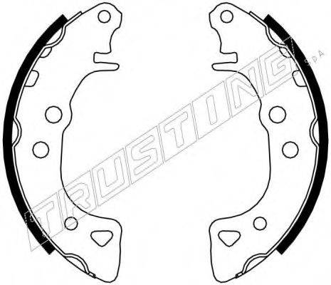 TRUSTING 7042 Комплект гальмівних колодок