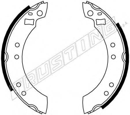 TRUSTING 7070 Комплект гальмівних колодок
