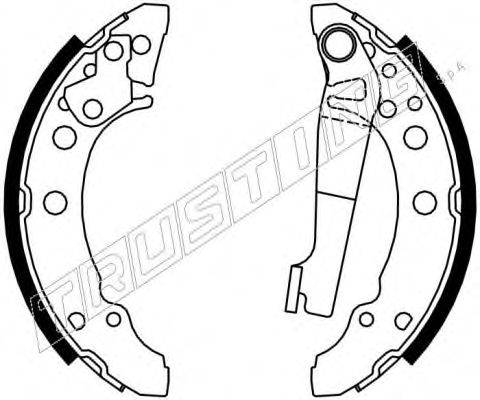 TRUSTING 7077 Комплект гальмівних колодок