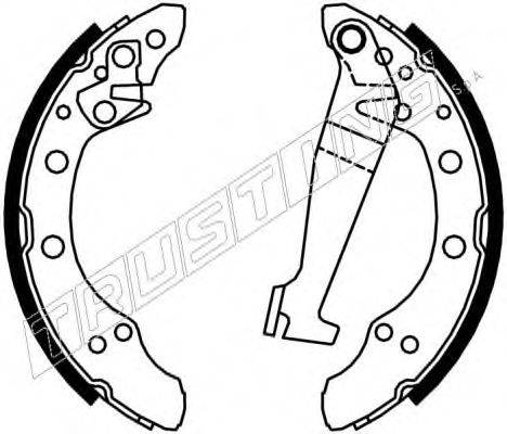 TRUSTING 7083 Комплект гальмівних колодок