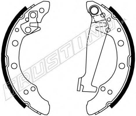 TRUSTING 7087 Комплект гальмівних колодок