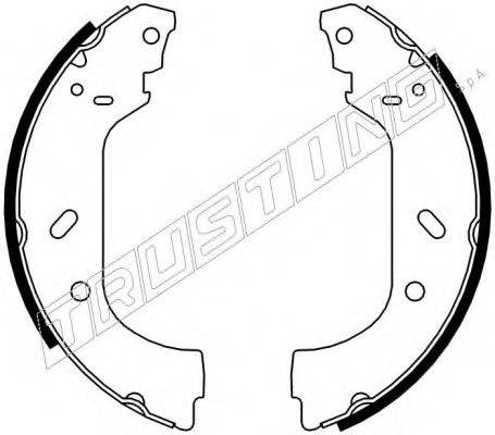 TRUSTING 7102 Комплект гальмівних колодок