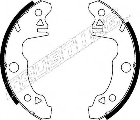 TRUSTING 7129 Комплект гальмівних колодок