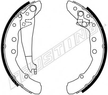 TRUSTING 7141 Комплект гальмівних колодок