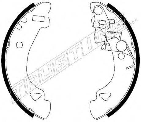 TRUSTING 7166 Комплект гальмівних колодок